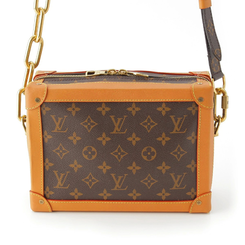 Louis Vuitton Monogram Soft Trunk Shoulder Bag Strap Brown